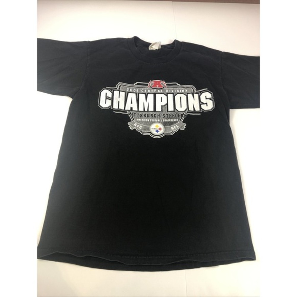 Vintage‎ Pittsburgh Steelers T Shirt 2001 Medium NFL Football AFC Champions